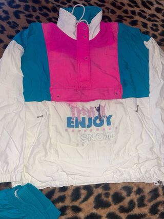 Conjunto completo chándal vintage tactel 80s crazy