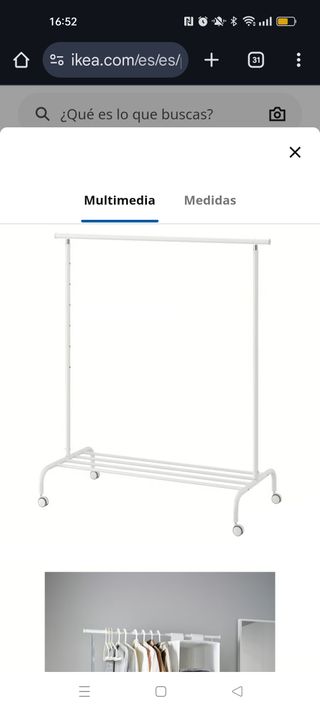 2 Burro percheros RIGGA IKEA