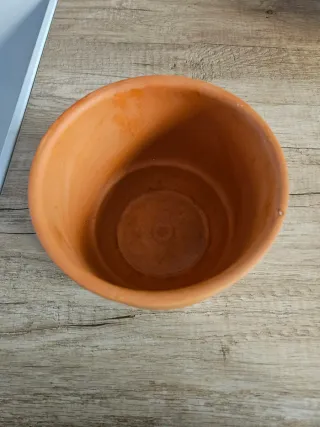 Cubremaceta cerámica marrón 12x12,50 cm