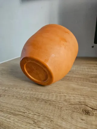 Cubremaceta cerámica marrón 12x12,50 cm