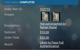 Berretto Australian Open autografato Nadal