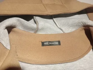 Chaqueta neopreno mujer beige