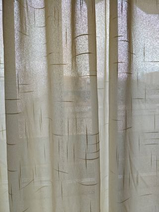 Cortinas Tela Diseño Tradicional Beige/Verde