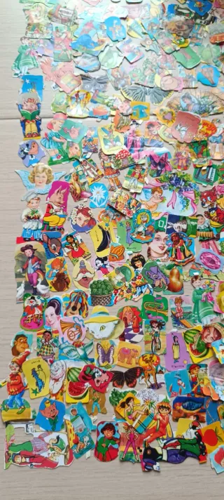 Caja de cromos troquelados vintage