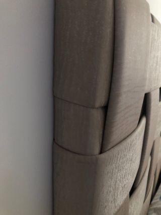 Cabecero de cama tejido beige y marrón