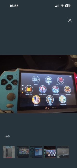 Consola Portátil X7 Plus Azul/Rojo