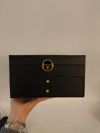 Portagioie di lusso nero e oro