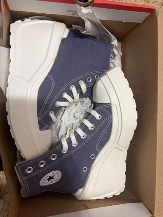 Converse plataforma azul talla 36