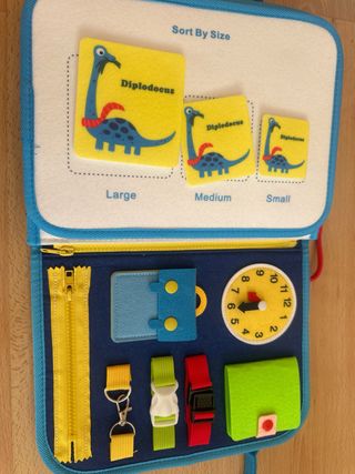 Libro educativo fieltro dinosaurios