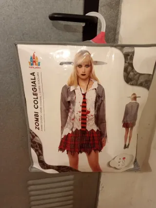 Disfraz Zombi Colegiala Talla S Partilandia