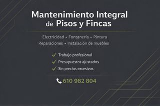 Mantenimiento integral de pisos y fincas