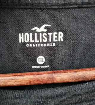 Hollister Black Embroidered Logo Sweatshirt XXL