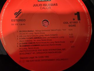 Vinilo Julio Iglesias Calor