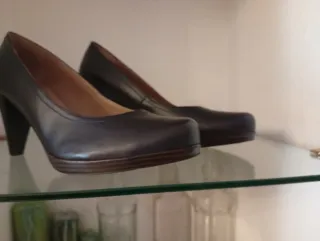 Zapatos tacón azul marino T.40