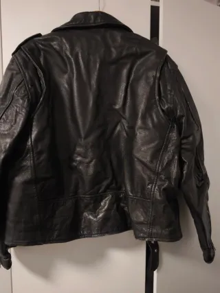 Chaqueta Cuero Moto FREEDAY Negra