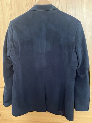 Americana Terciopelo Azul Hombre