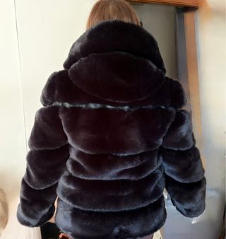 Giacca White Wise pelliccia sintetica nera