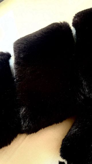 Giacca White Wise pelliccia sintetica nera