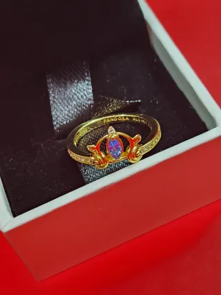 Anillo Carroza La Cenicienta de Disney. Talla 52
