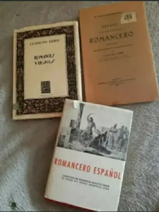 Lote 3 libros muy antiguos ROMANCERO ESPAÑOL