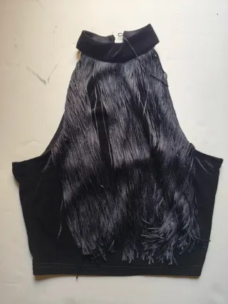 Top terciopelo con flecos Talla XS