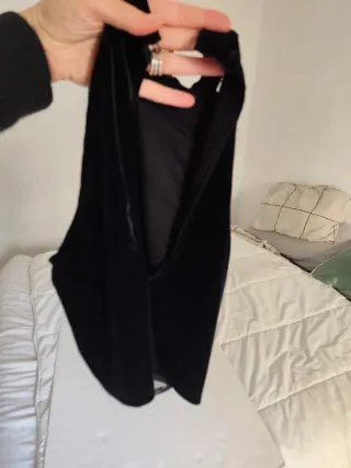 Top terciopelo con flecos Talla XS