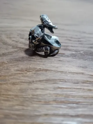 Anillo Calavera Cuervo Los Mercenarios Talla 10
