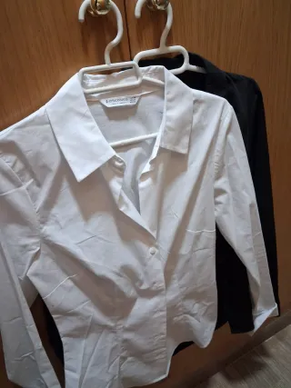 Camisa Stradivarius entallada blanca Talla Xs