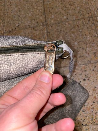 Borbonese Borsa Grigio Bianco Usata Ottime Condizi