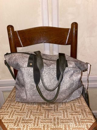 Borbonese Borsa Grigio Bianco Usata Ottime Condizi
