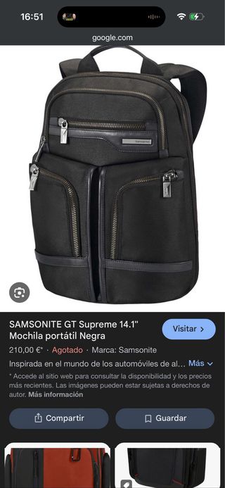 Mochila Samsonite GT SUPREME 14.1 Negra