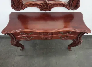 Set de mueble de madera + espejo.