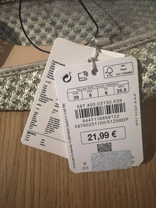 Bailarinas trenzadas talla 39