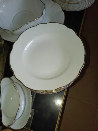 Vajilla Bidasoa Porcelana Dorada