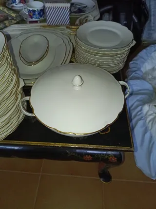 Vajilla Bidasoa Porcelana Dorada