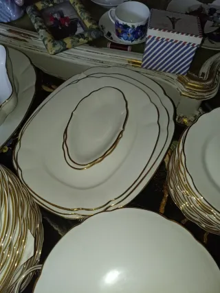 Vajilla Bidasoa Porcelana Dorada