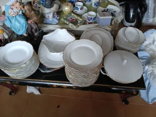 Vajilla Bidasoa Porcelana Dorada