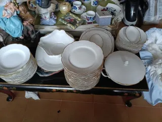 Vajilla Bidasoa Porcelana Dorada