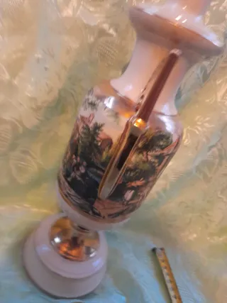 Vaso vintage porcellana decorato oro