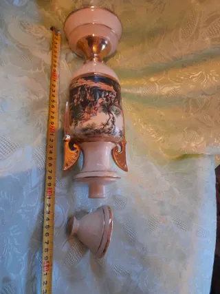 Vaso vintage porcellana decorato oro