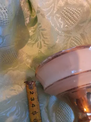 Vaso vintage porcellana decorato oro