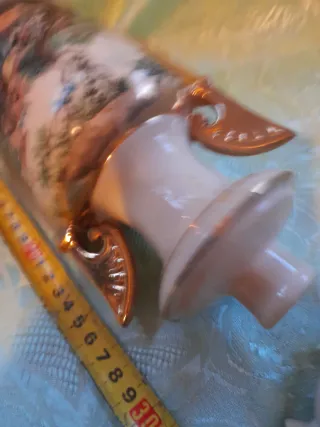 Vaso vintage porcellana decorato oro