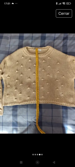 Jersey beige algodón Zara