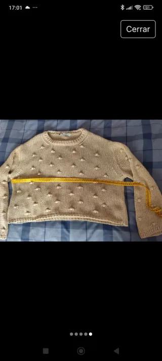 Jersey beige algodón Zara