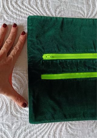 Neceser terciopelo Allwelove verde