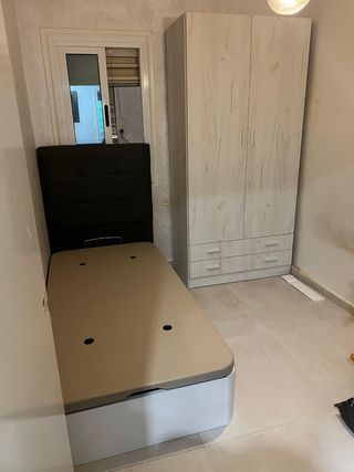 Canapé abatible madera y tela