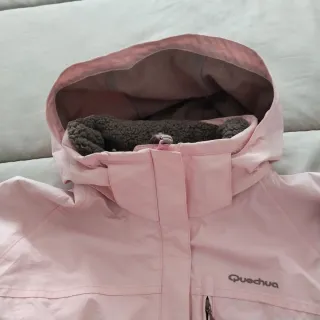 Chubasquero niña Quechua rosa 12 años