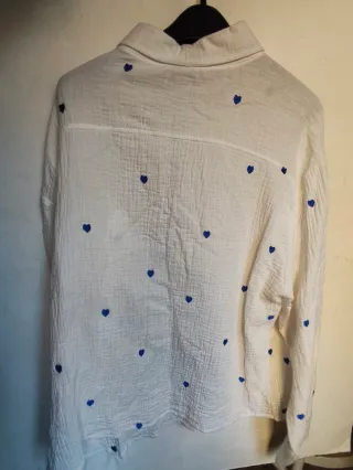 Camisa bordada corazones XL