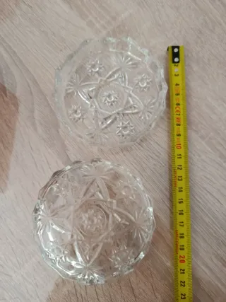 Caja de cristal antigua decorada