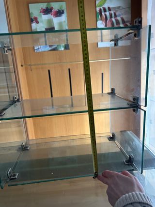 Vitrina expositora de cristal para mostrador